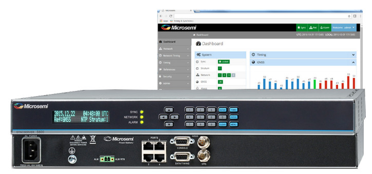 Il time server della serie SyncServer S600 di Microchip protegge dai disturbi GPS e dallo spoofing