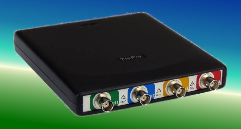 Oscilloscopio USB 3.0 a 4 canali da 1Gcampione/s con 240µV di rumore