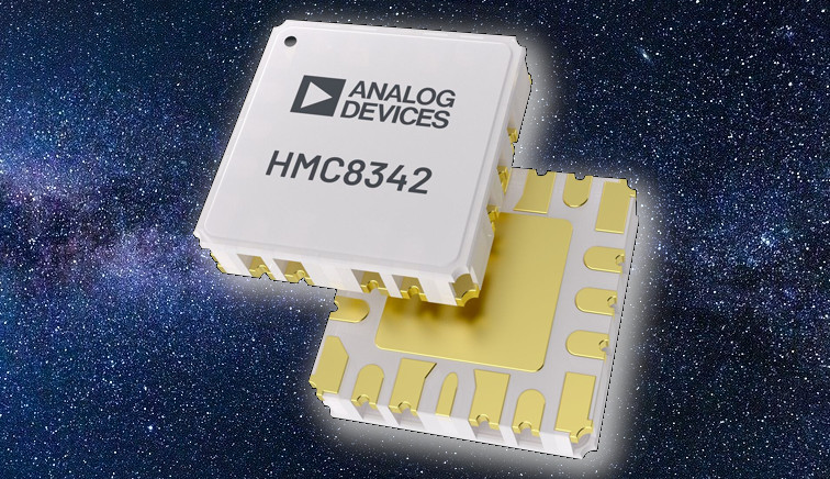 Moltiplicatore di frequenza attivo HMC8342 x2 a banda larga di Analog Devices
