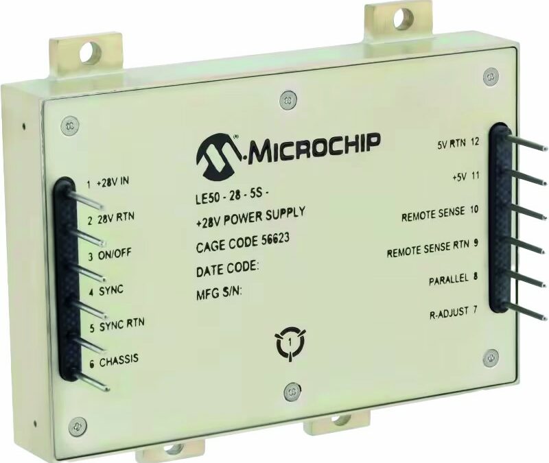 Nuovi convertitori di potenza DC-DC da 50 W di Microchip resistenti alle radiazioni spaziali